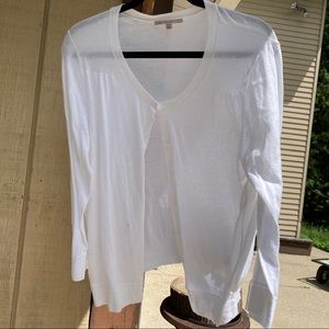 Gap XL White button-down cardigan